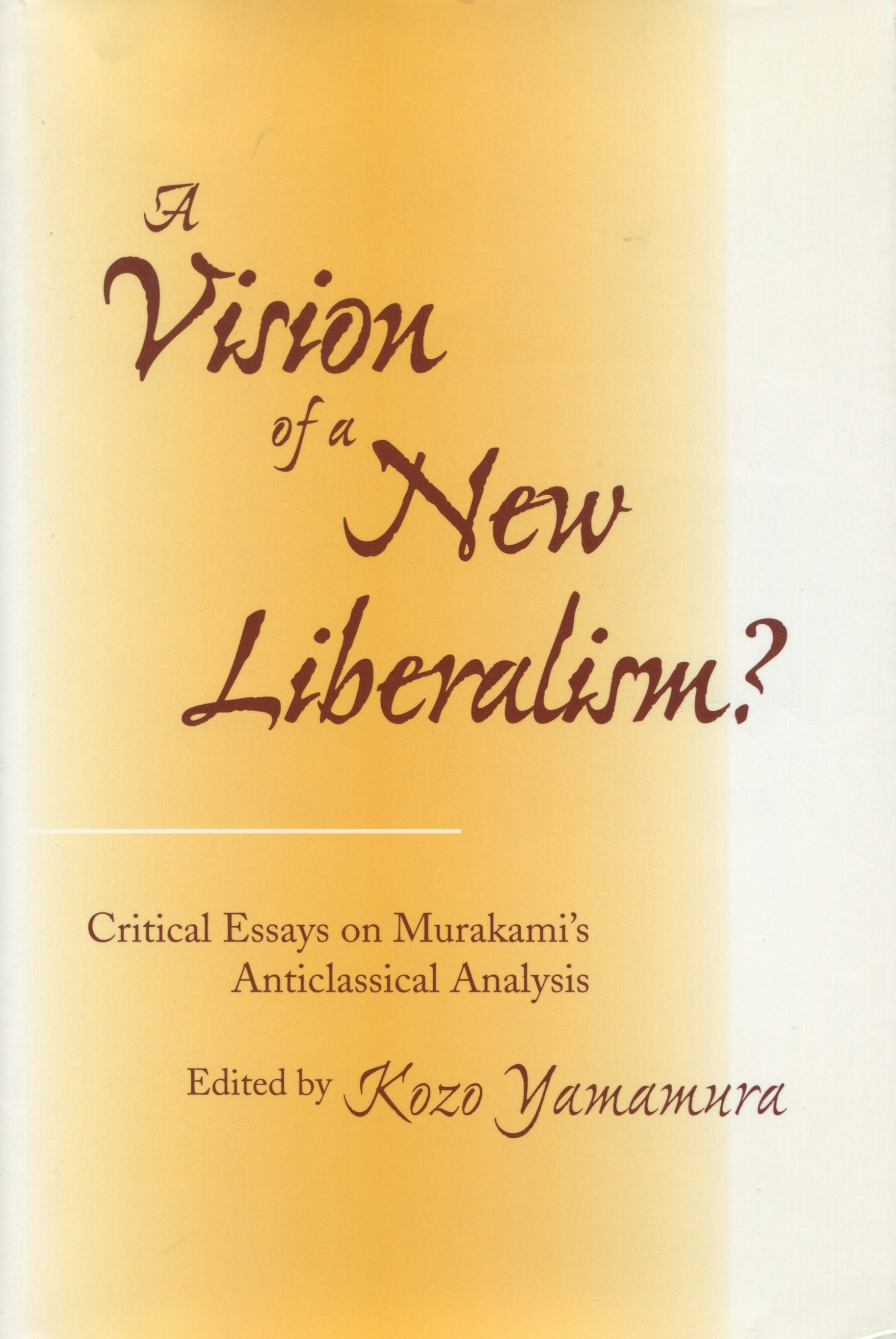 Book cover image for A Vision of a New Liberalism? ISBN: 9780804731508